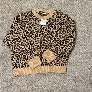 American Eagle Outfitters Leopard Print Sweater